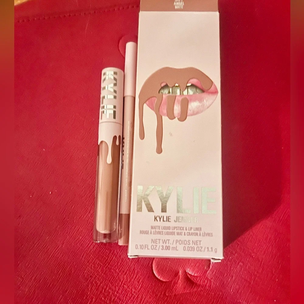 KYLIE COSMETICS LIP KIT Matte Liquid Lipstick & Liner - ANGEL (Nude Pink) NIB